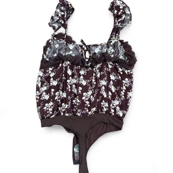 Free People Floral Brown Tank Top - Picture 5 of 7